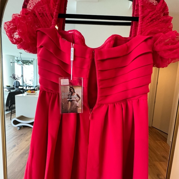 NWT self portrait red midi dress - Picture 5 of 5